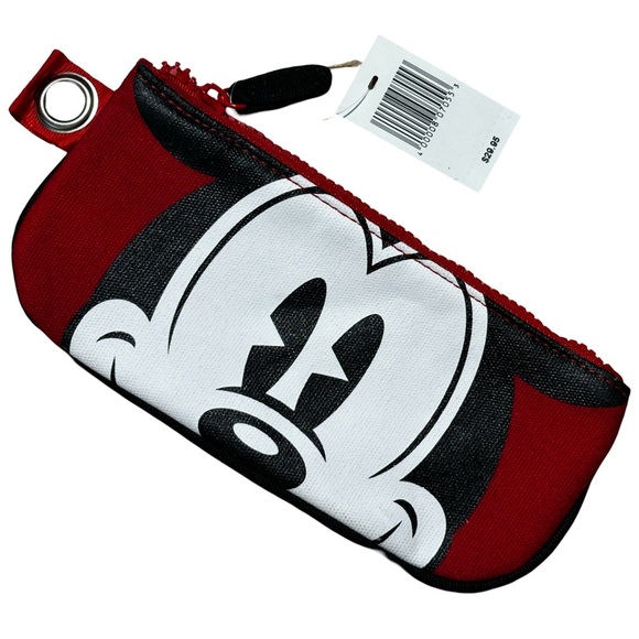 Disney Parks Mickey Mouse Makeup Bag / Pencil Case 8” NWT - Picture 1 of 2